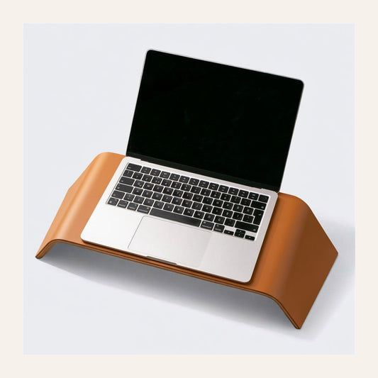 Ahşap Deri Laptop Standı detay