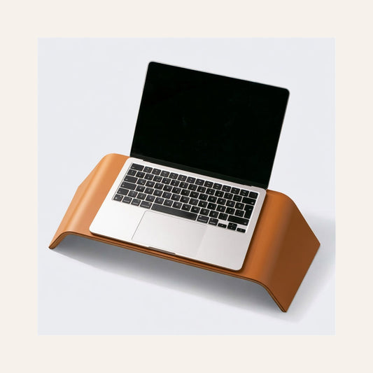 Ahşap Deri Laptop Standı